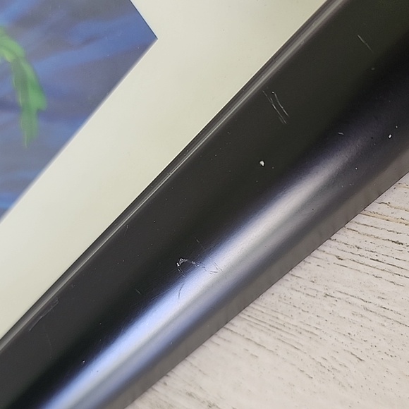 Disney The Little Mermaid Bridal Ariel with Flounder, black framed print - Picture 6 of 12